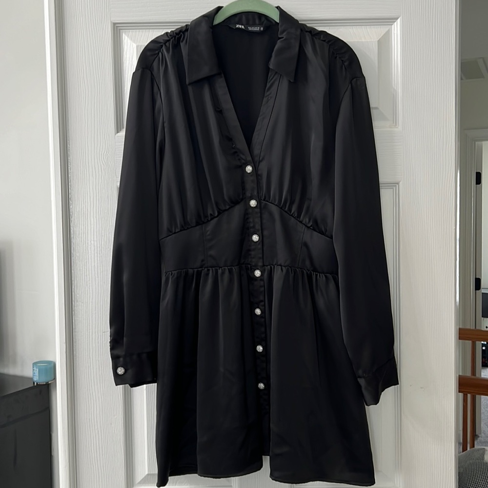 Zara Satin Like Mini Dress